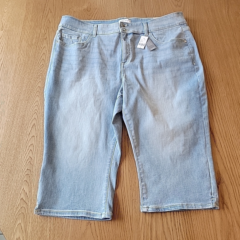 Lane Bryant Womens Size 24 Tighter Tummy Jeans High Rise Pedal Stretch Denim Mom